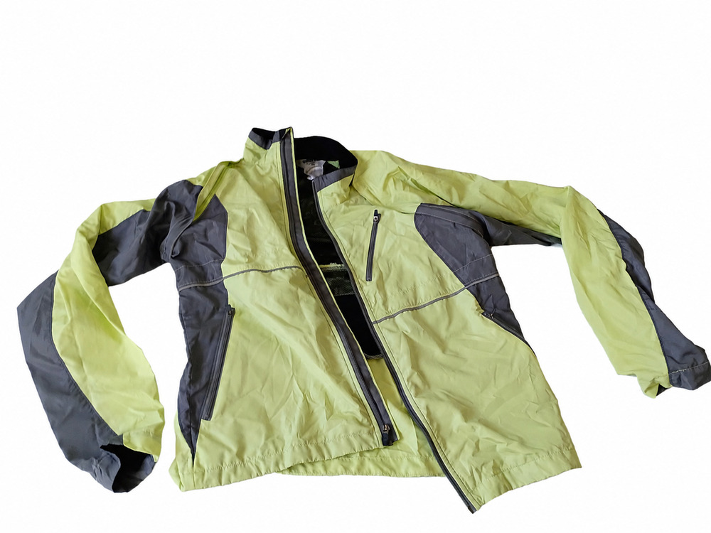 Pearl Izumi Women’s L Elite Convertible Cycling Jacket Vest Lime Green Gray